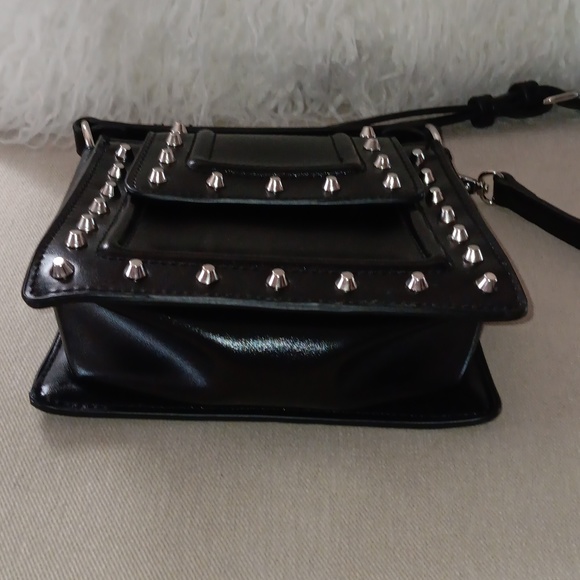 Zara mini studded black crossbody bag NWOT - Picture 4 of 5